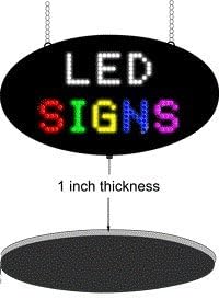 שלט סופגניות LED לתצוגות עסקיות | שלט הדלק אלקטרוני אופקי אופקי למסעדות, בתי קפה, סועדים | 11 H x 27 W x 1 D